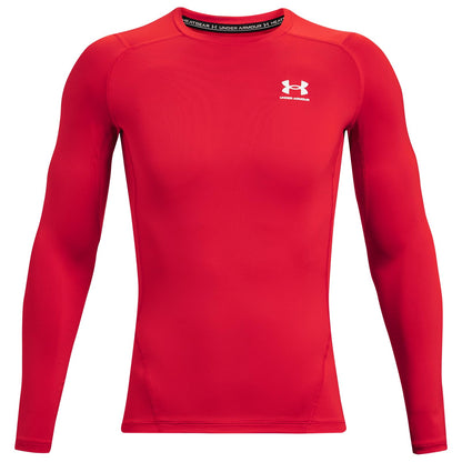 Under Armour HeatGear Playera de Compresión Manga Larga Hombre - CH - Rojo (Red - White - 600)