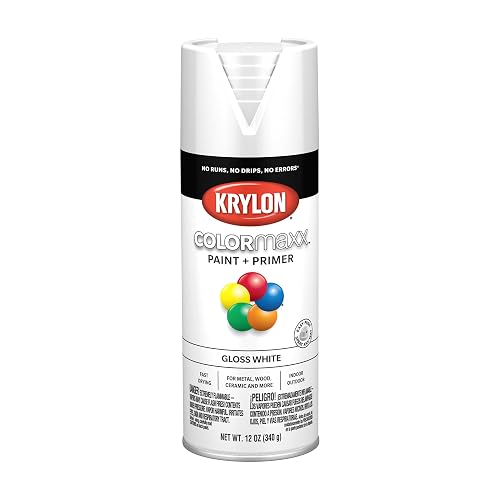 Krylon K05547007 COLORmaxx pintura en aerosol, Brillo, Blanco