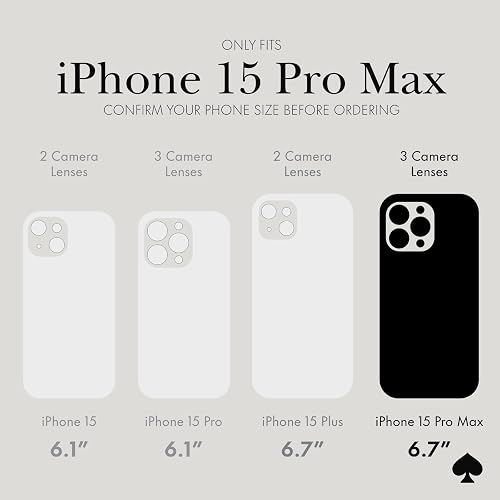 Kate Spade New York - Funda para Apple iPhone 15 Pro MAX, Compatible con Funda MagSafe - Ondulada Iridiscente