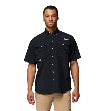Columbia PFG Bahama II Camisa Manga Corta para Hombre UPF 50 - Negro - - 4X Alto - Sólido