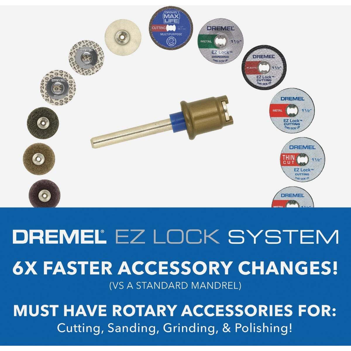 Dremel 2615E728AB Set/Kit de Accesorios EZ Lock, 11 piezas