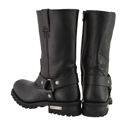 Milwaukee - Botas de motocicleta para hombre, Negro, 7.5 M US | Motocicleta de 11 pulgadas, piel de vacuno de alta calidad, lista para carretera