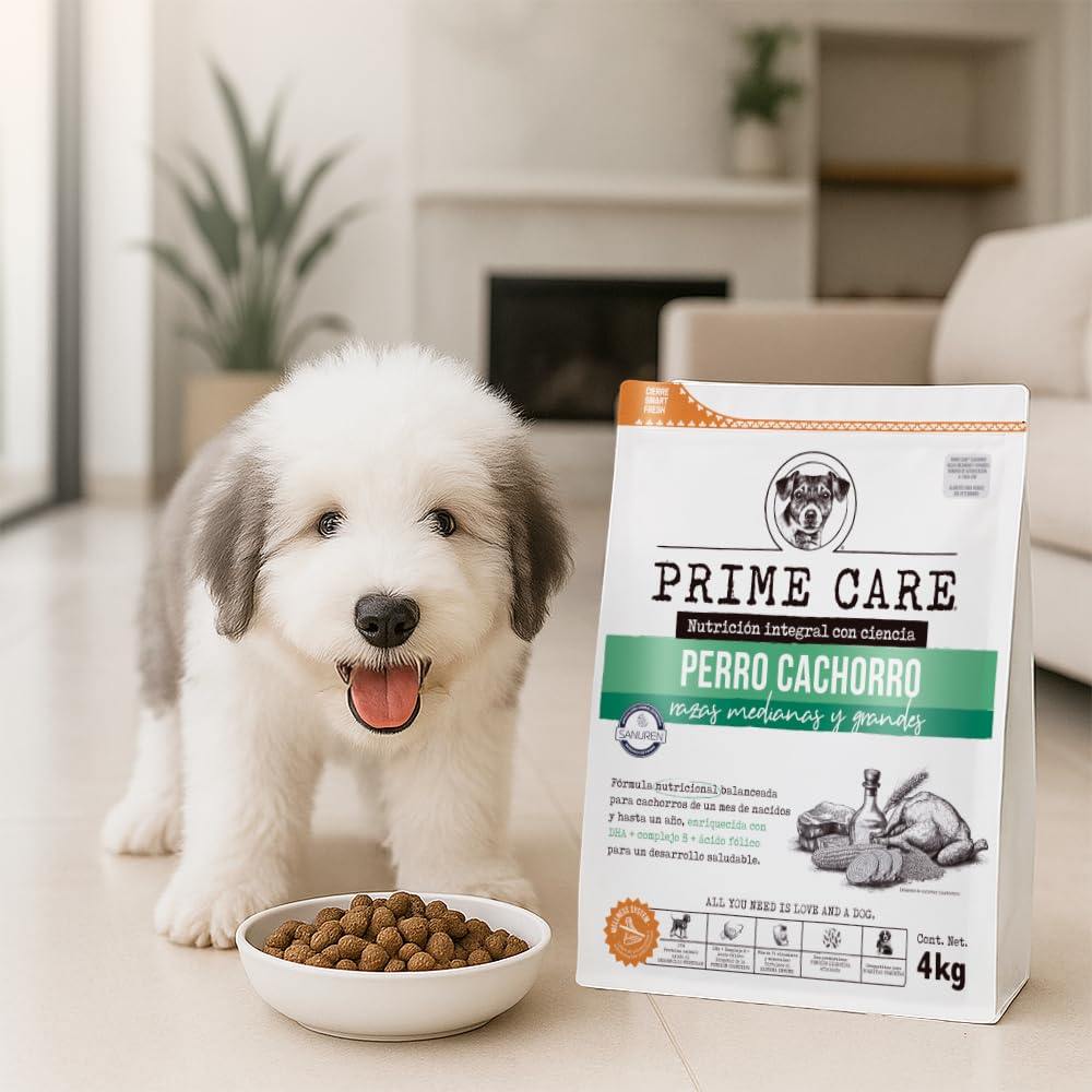 Prime Care Alimento para Perros Cachorros Razas Medianas y Grandes 4 Kg