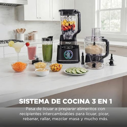 Ninja Detect Pro Sistema de Cocina 1800W Plata TB401LAA | Ajusta Velocidad Solo | Jarra + Procesador + Vaso Personal | 1800W | 1 Toque