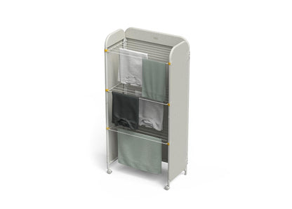 Joseph Joseph Tendedero Plegable Eclipse | Estante de Secado Ajustable de 3 Niveles | Cubierta de Tela integrada | Plegable con Ruedas| Resistente, Elegante y Minimalista
