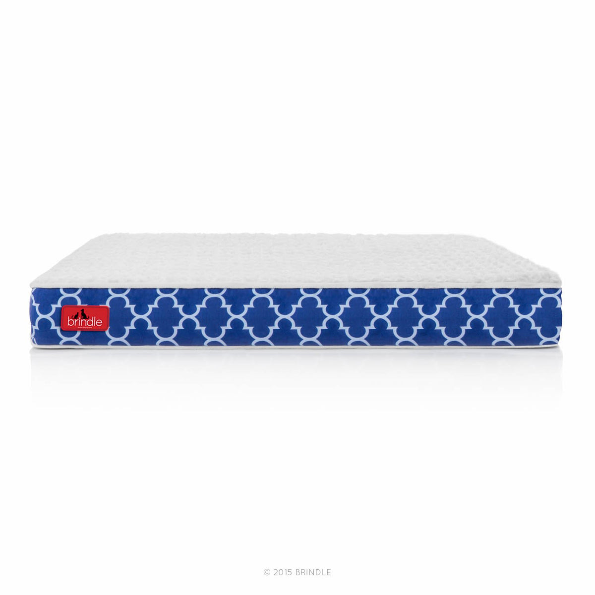 Cama para mascotas de Memory Foam con diseño impermeable Brindle: celosías color azul marino
