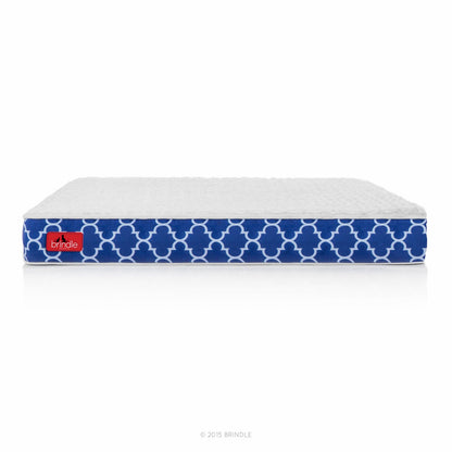 Cama para mascotas de Memory Foam con diseño impermeable Brindle: celosías color azul marino