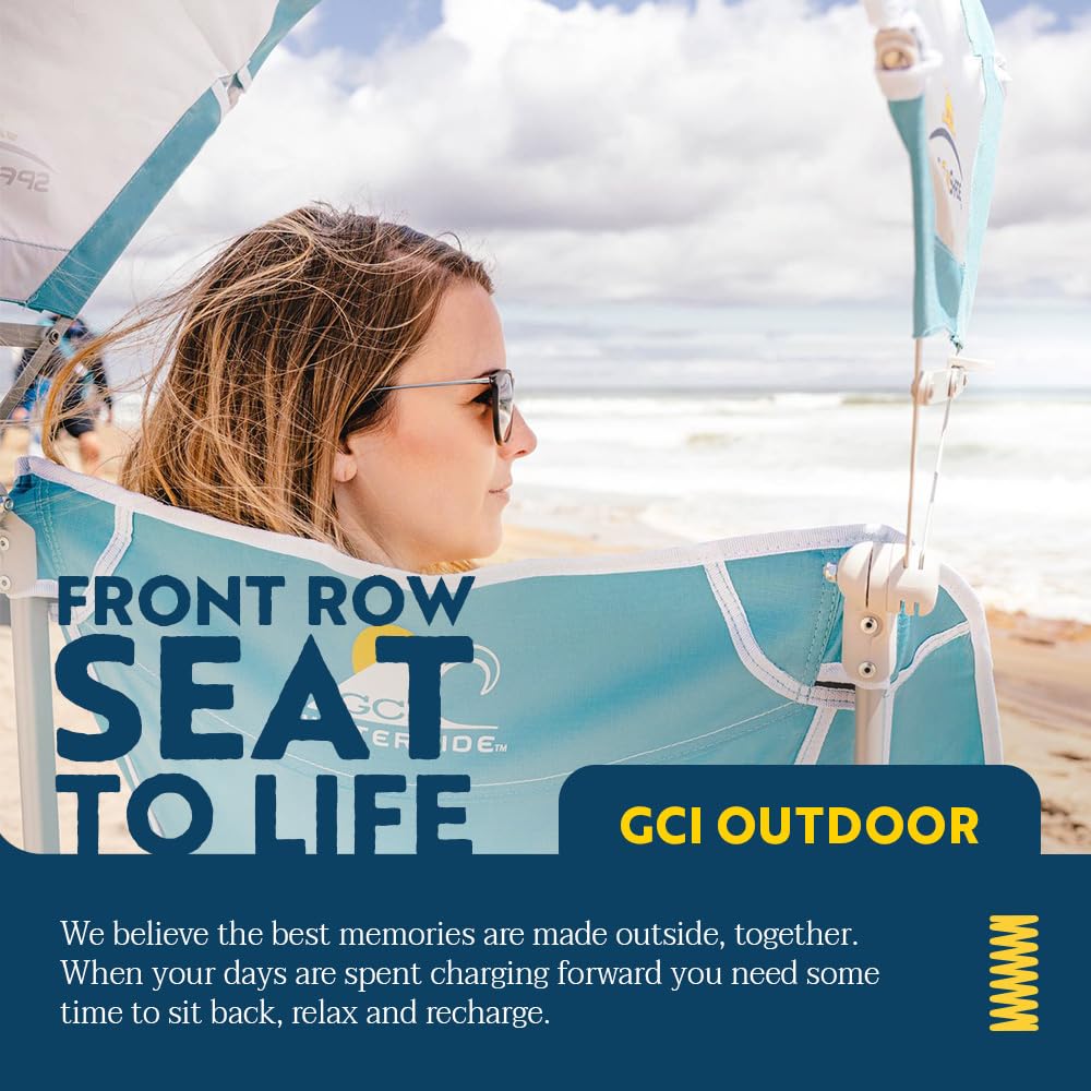 GCI Outdoor Waterside Pod Rocker Mecedora para Exteriores | Con toldo, Una talla, actividades junto al agua, barbacoas de césped