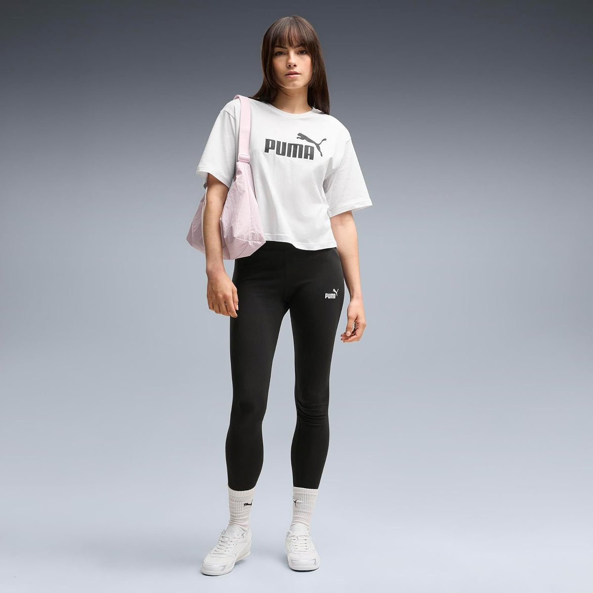 Puma ESS Cropped No. 1 Logo Relaxed tee Playera Mujer