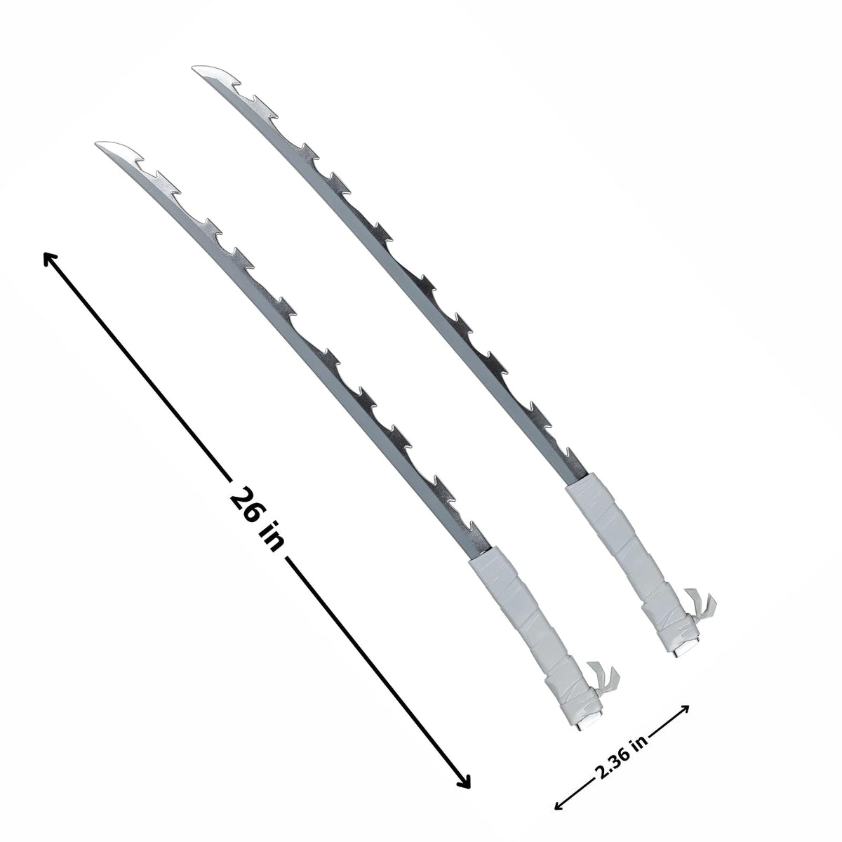 Accesorio Oficial Demon Slayer, Set de Espadas Dobles de Inosuke, Miden 66 cm
