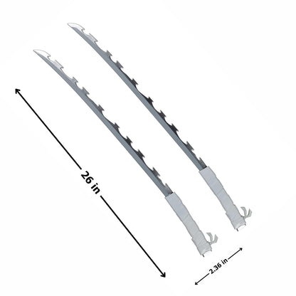 Accesorio Oficial Demon Slayer, Set de Espadas Dobles de Inosuke, Miden 66 cm
