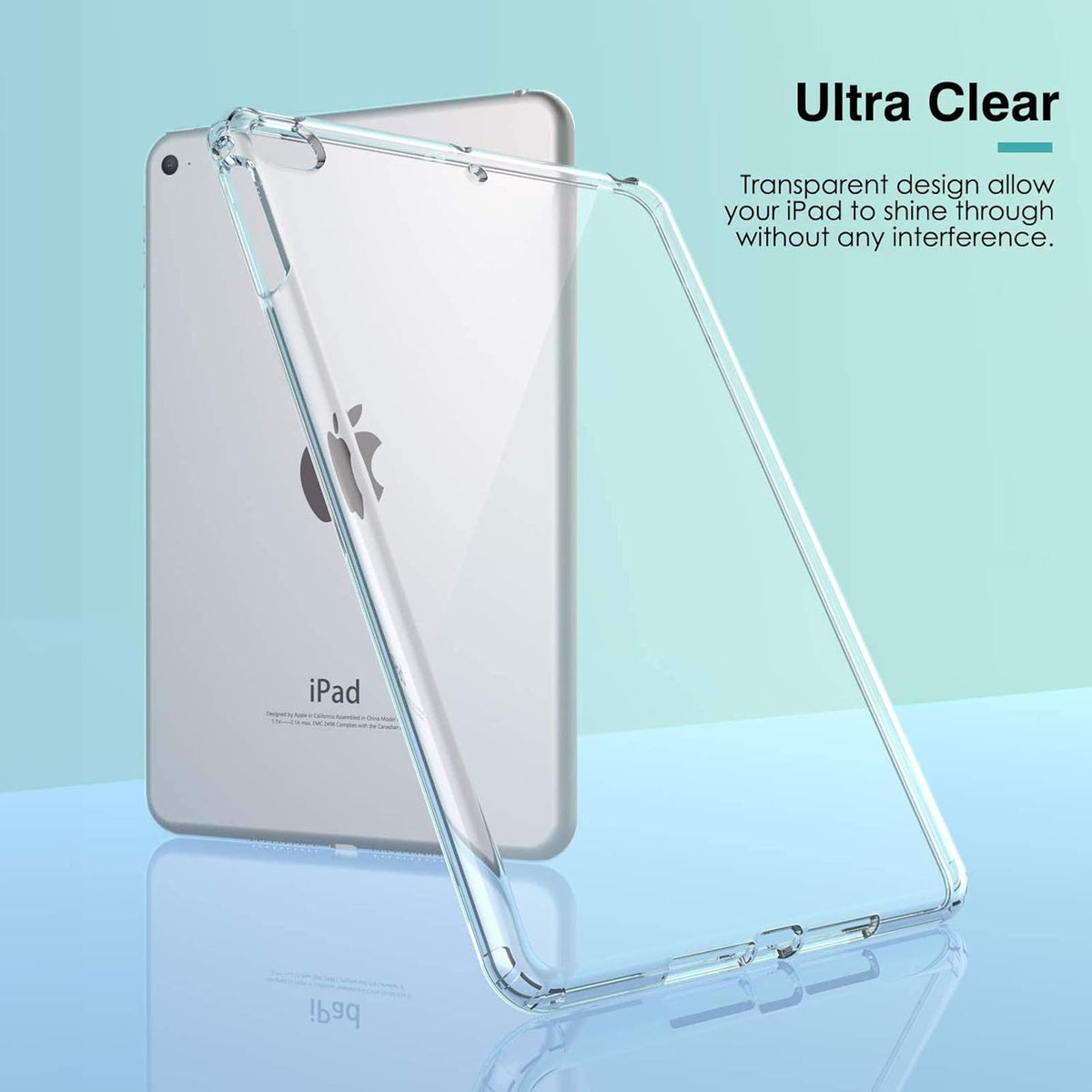 ORIbox - Funda para iPad 7th y iPad 8th y iPad 9th Gen [10.2 Pulgadas] Transparente, con protección de 4 Esquinas a Prueba de Golpes, Cubierta Trasera de TPU para iPad, Transparente