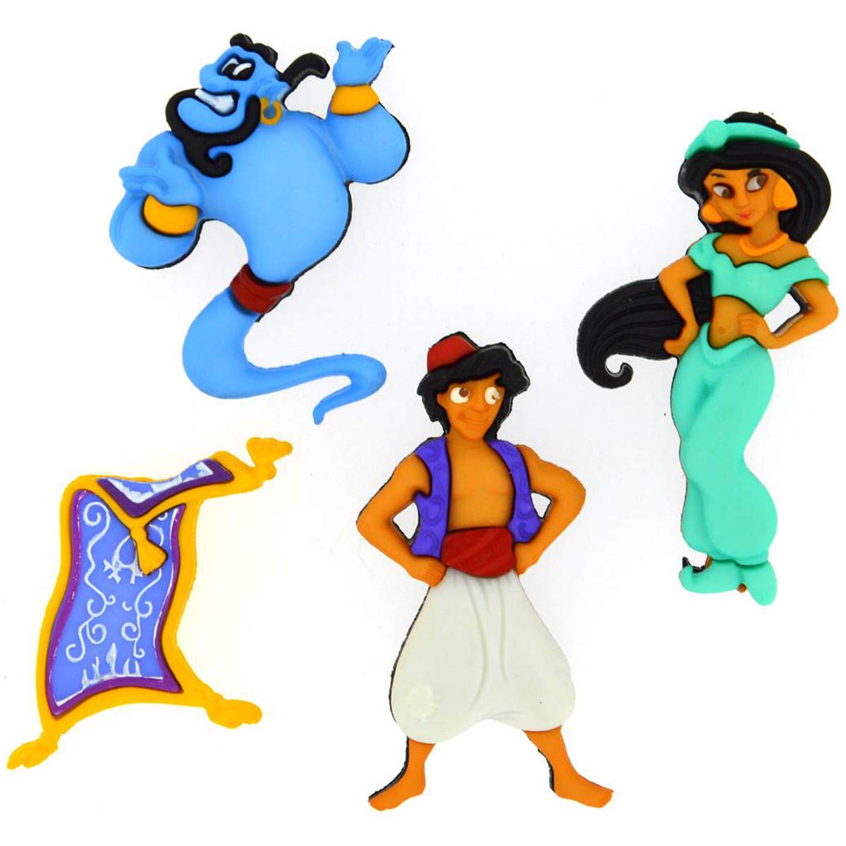 Dress It Up 7748 Botones Decorativos Disney, con Motivo de Aladino