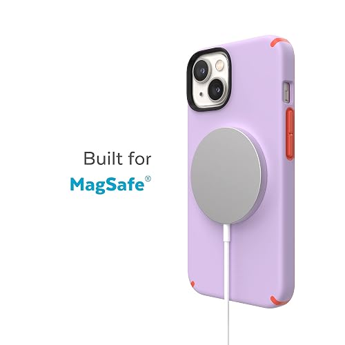 Speck - Funda para iPhone 15 Plus y 14 Plus, protección contra caídas, Resistente a los arañazos, Funda para iPhone MagSafe con Revestimiento Suave al Tacto, iPhone de 6.7 Pulgadas, Doble Capa,