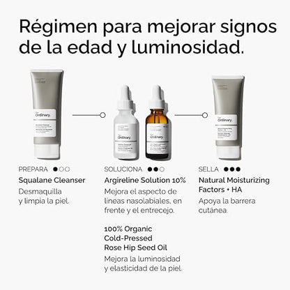 The Ordinary Argireline Solution 10% — Suero con peptidos similares al efecto Botox que ayuda a disminuir la formación de líneas de expresión, 30ml