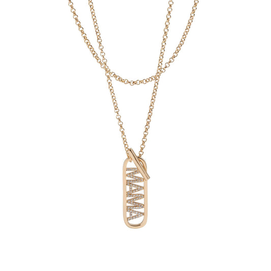 Alex and Ani:MAMA Pave Toggle Necklace