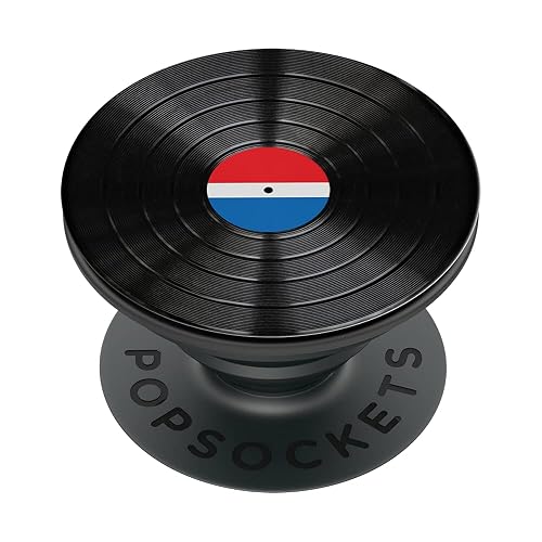Agarre para teléfono PopSockets con Soporte expandible, PopSocket con Giro de Retroceso, Disco de Vinilo Giratorio
