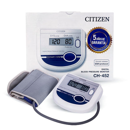 Citizen CH-452 Medidor de Presión Arterial, blanco/azul