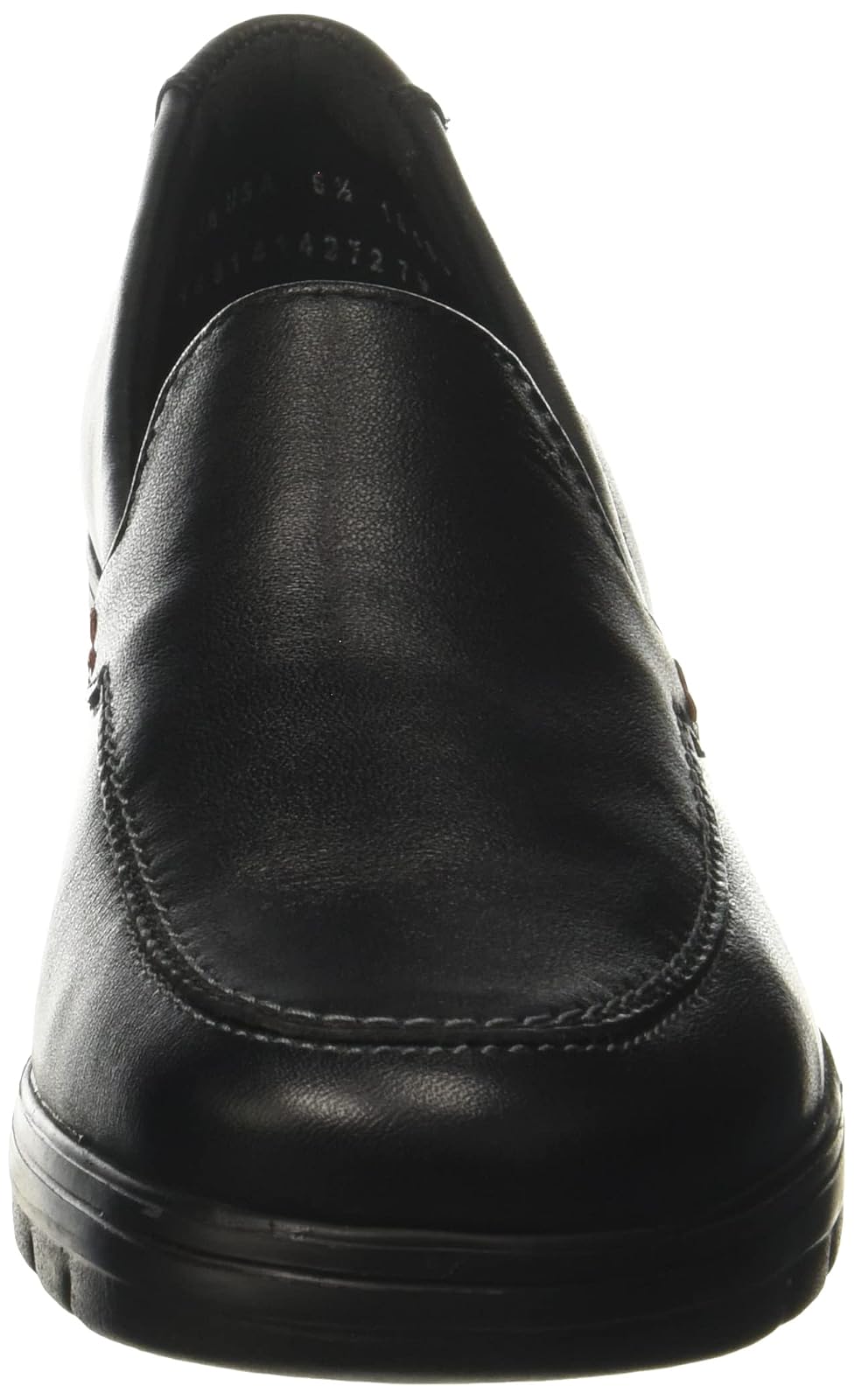 Flexi Mocasin para Mujer con Tacón Corrido de Piel Color Arena, Cómodo y Elegante 104806