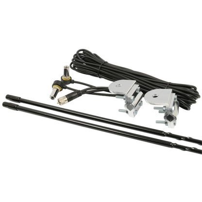 RoadPro RPPS-23KB Platinum Series Black 3 pies 1000 W Kit de Antena CB de Montaje de Espejo Dual