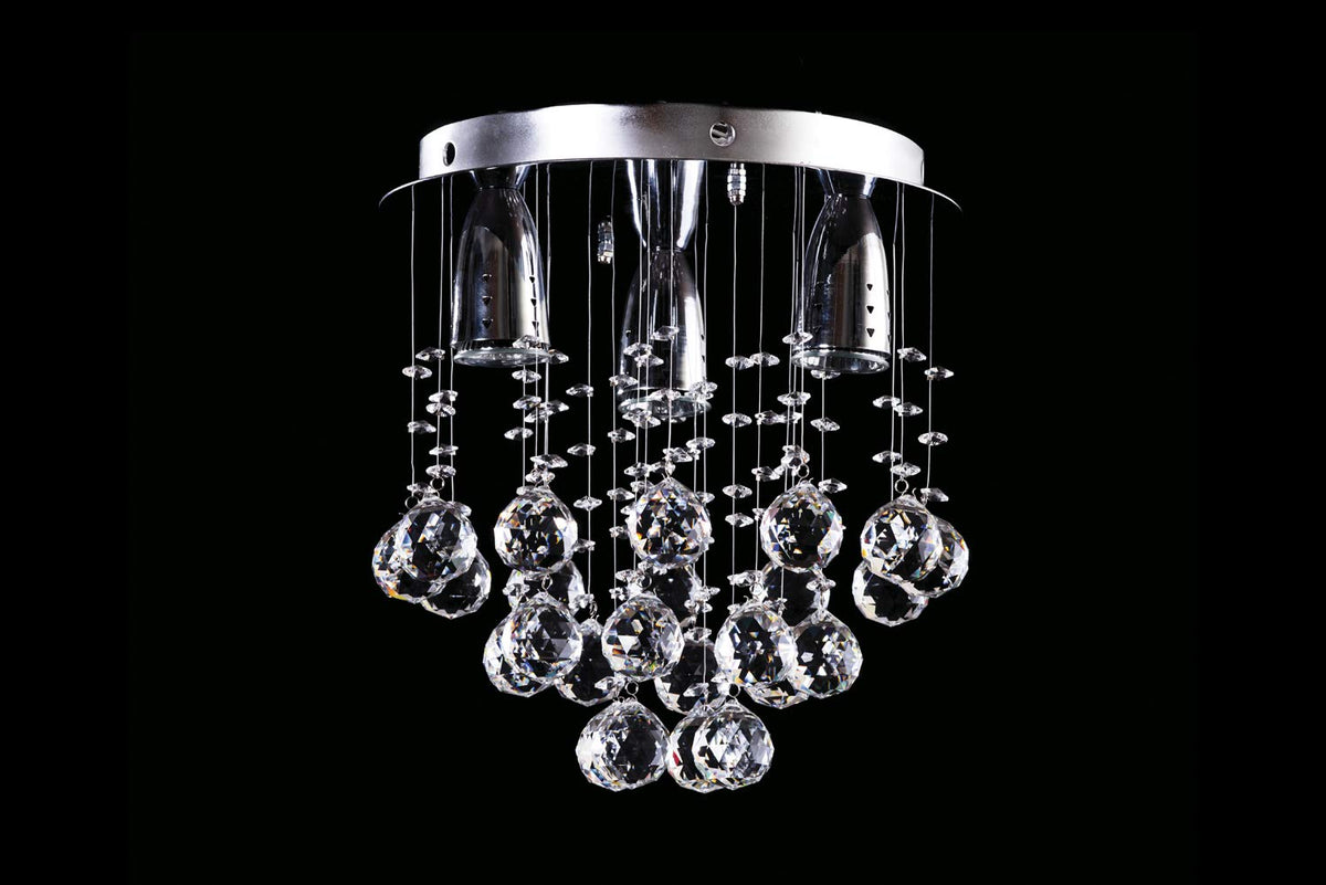 Candil Colgante Gamalux Williams Krystal Milano de 3 Luces P70930/3, luminaria compacta con cristal cortado HQ y diseño sofisticado para ambientes pequeños