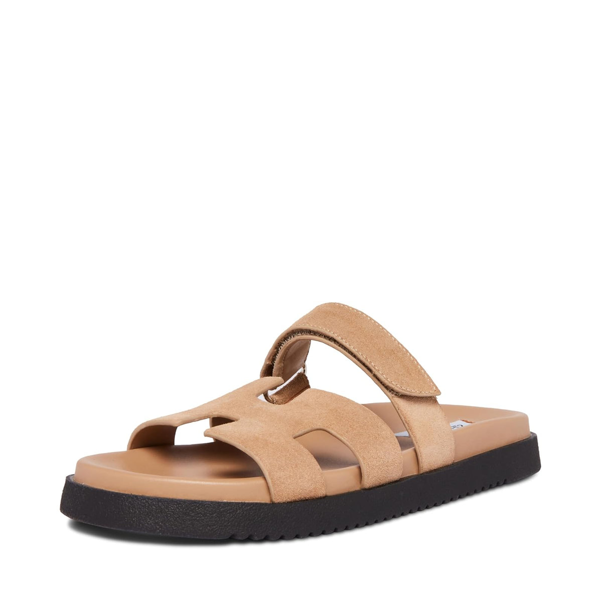Steve Madden Mayven Sandalia de Piel para Mujer - 25.0 cm - Gris Topo Gamuza (Taupe Suede)