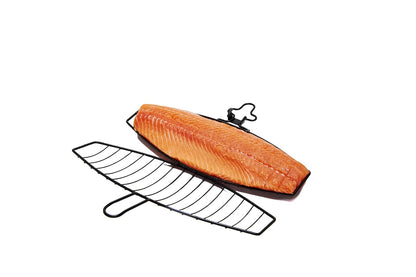 GrillPro 21015 - Cesta de pescado con mango desmontable, chapado en cromo