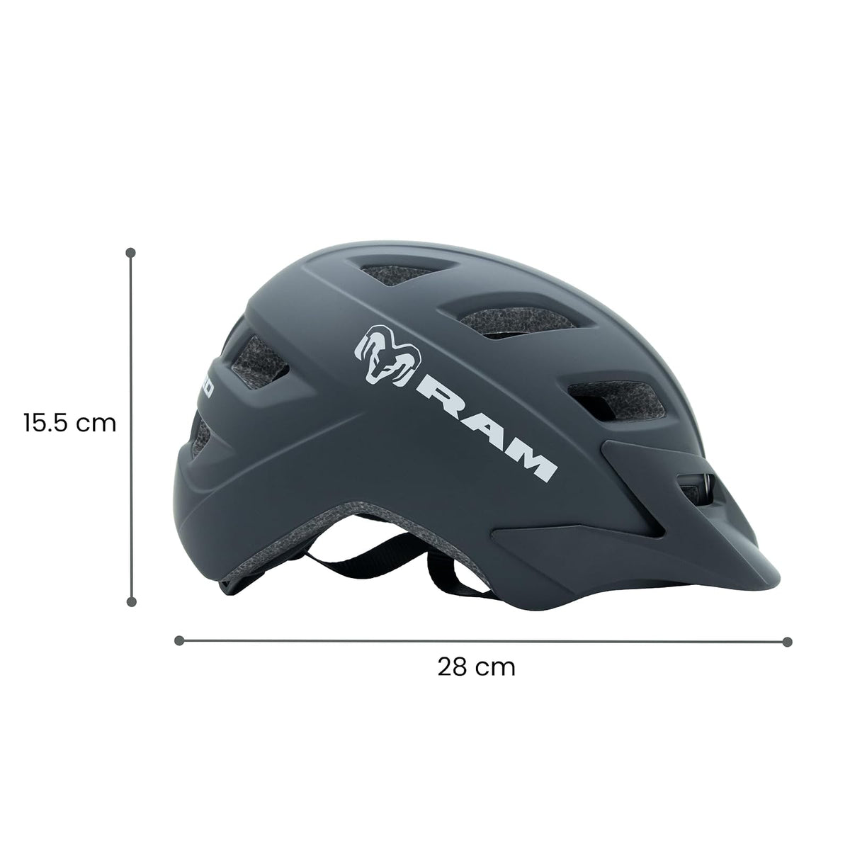 Casco para Bicicleta MTB con Viscera Extraíble para Montaña Ajustable, Tamaño 55-58 cm, Negro