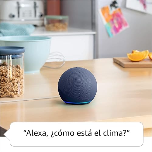 Echo Dot (modelo más reciente): bocina Alexa con sonido vibrante, ideal para recámaras, comedores y oficinas (blanco), con el Acceso Anticipado de Alexa+