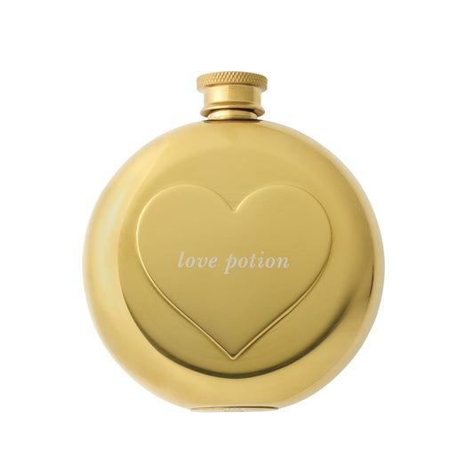 Kate Spade New York Happily Ever After Mini Frasco | Poción De Amor, 1 Pieza, Acabado Dorado, Acero Inoxidable