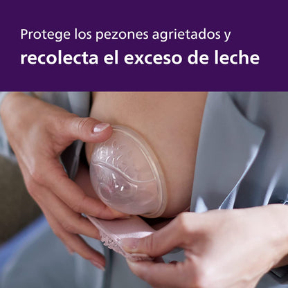 Philips Avent Set de Protectores Mamarios, ultra suaves, absorben el exceso de leche y protegen de irritaciones, juego de 6 piezas, SCF157/02