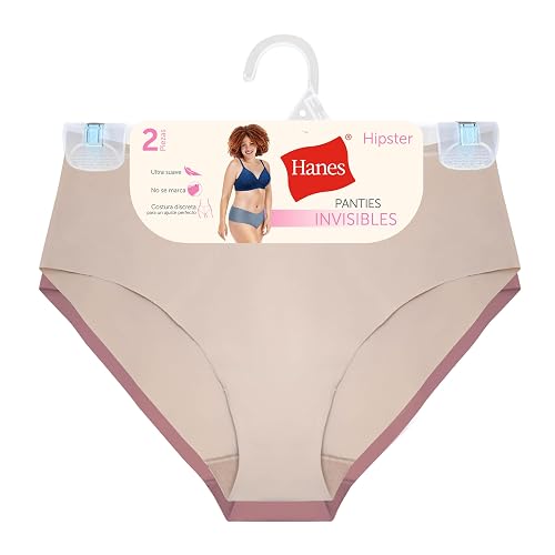 Hanes Ropa Interior para Mujer Panty Invisible Varios Cortes, Paquete de 4 Piezas
