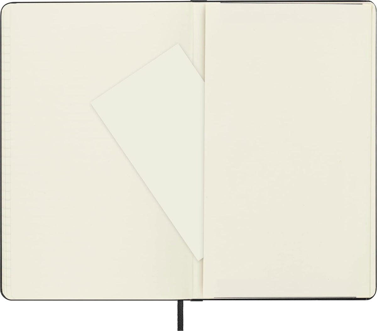 Moleskine Libreta Clásica Grande Negra de Hoja Rayada y Pasta Dura | Cuaderno grande de 5 x 21 cm con 240 páginas rayadas para diario, toma de notas, planificación y escritura diaria.