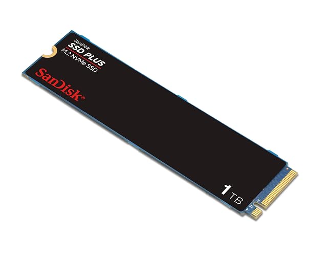 SanDisk 1TB SSD Plus M.2 NVMe SSD - PCIE Gen 3.0, Up to 3,200 MB/s - Internal Solid State Drive - SDSSDA3N-1T00-G26