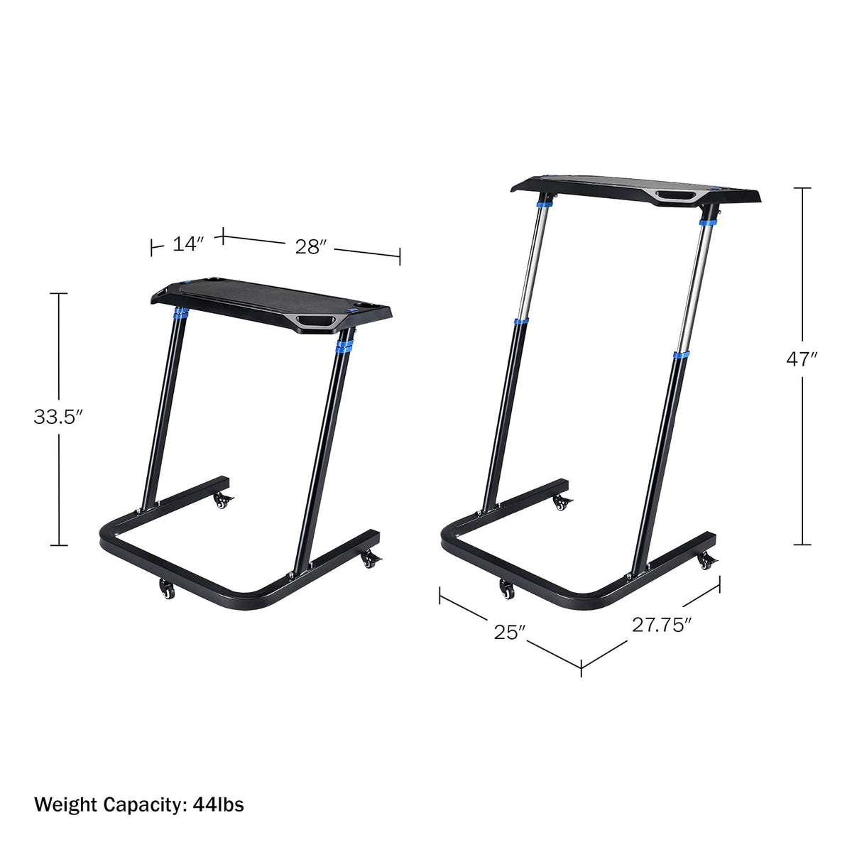 RAD Cycle Products - computadora de Entrenamiento de Bicicleta Ajustable para estación de Trabajo portátil