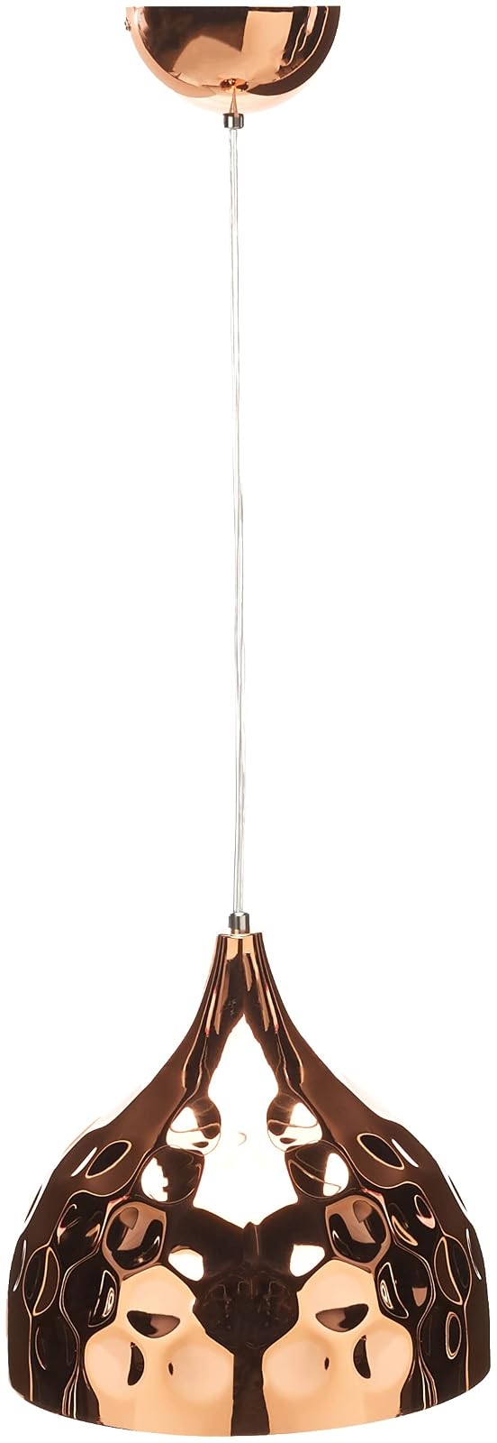MAXXI MX-CL8019 Candil Decorativo Techo, Pantalla Terminado Cobre Martillado