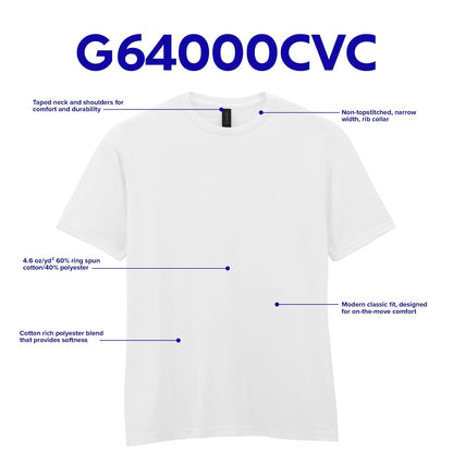 Gildan Softstyle CVC - Playera de Manga Corta, Estilo G67000, 4 Unidades Camiseta para para Hombre