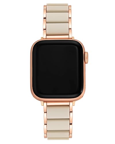 Anne Klein - Pulsera de goma para Apple Watch, segura, ajustable, correa de repuesto para Apple Watch, se adapta a la mayoría de muñecas