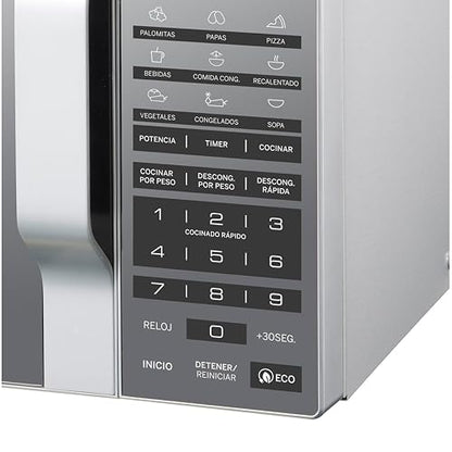 GE - Horno de microondas 0.7 cu.ft. Espejo Appliances, Espejo, Plateado - MGE07SEJ