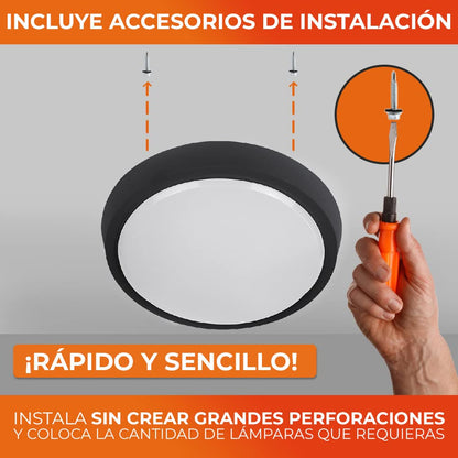 Tecnolite Lámpara Plafón LED de Sobreponer 20 W, Luz Suave Cálida, Interiores, No atenuable, LED integrado