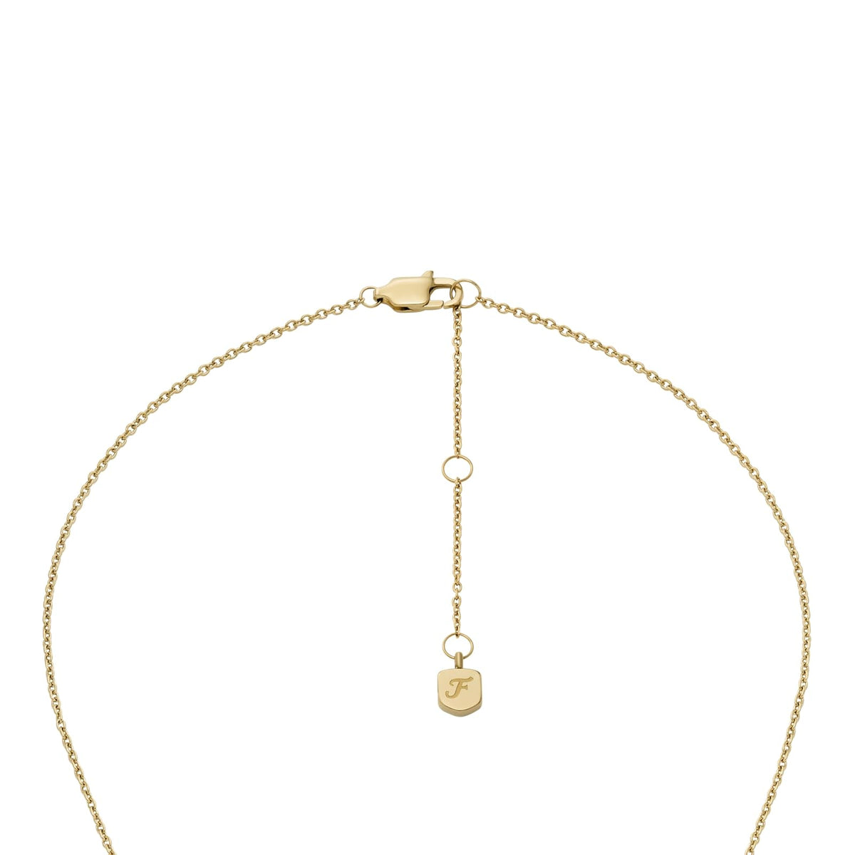 Set collar con aretes Fossil Sadie JF04881SET de acero inoxidable de color dorado para dama