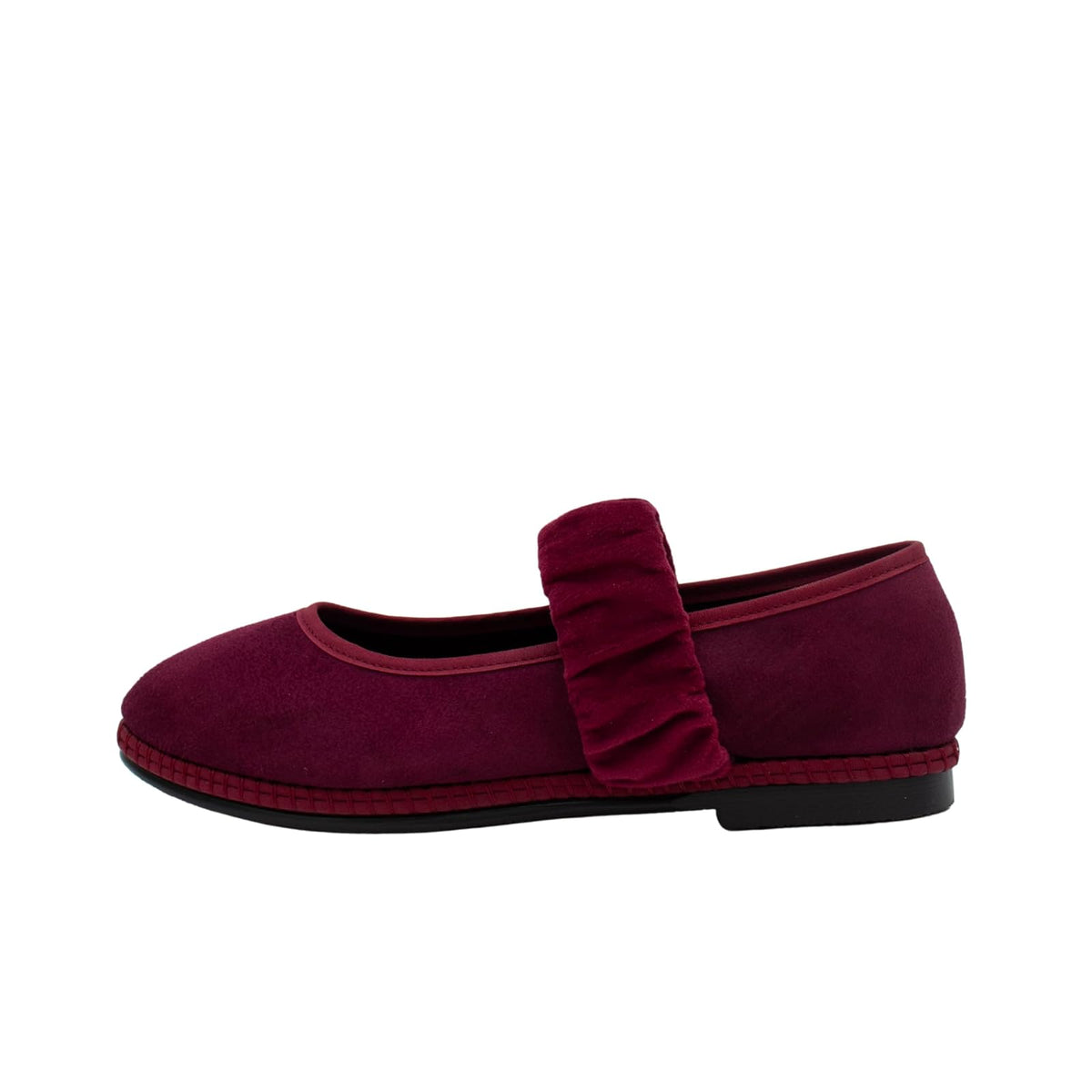 Pulaski Ballerina Donatella Zapatos Planos Mary Jane para Mujer - 22.0 cm - Rojo Merlot
