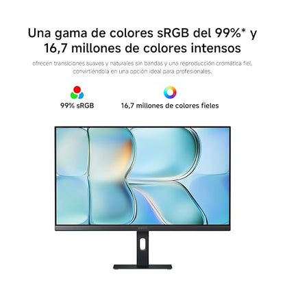 XIAOMI Monitor A24i 2026 23.8 Pulgadas Panel Fast IPS | FHD (1920×1080), Panel Fast IPS, 144 Hz Refresh Rate, 99% sRGB, 300 nits, Certificación Low Blue Light, Diseño ultradelgado