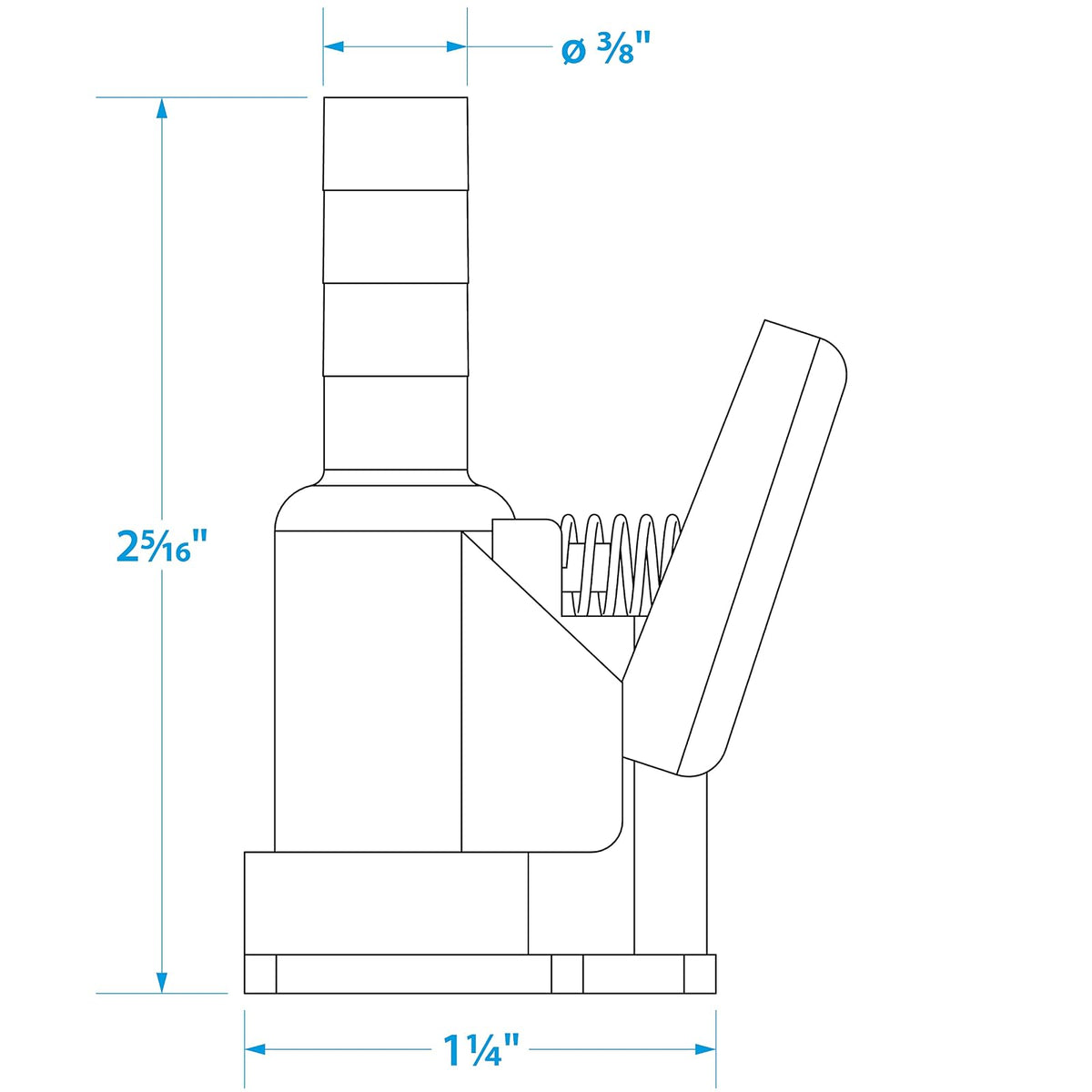 SEACHOICE Conector de Combustible para Yamaha, Mercury/Hembra, 3/8 Pulgadas. Púa