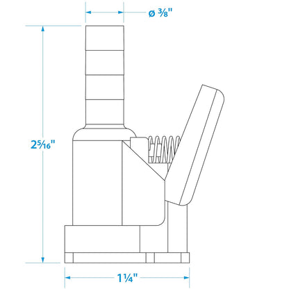 SEACHOICE Conector de Combustible para Yamaha, Mercury/Hembra, 3/8 Pulgadas. Púa