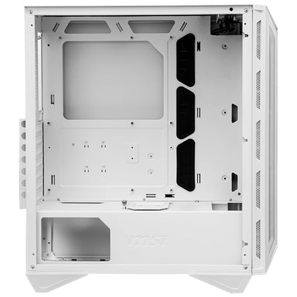 Gabinete MSI MPG Gungnir 210R Blanco – ATX, Cristal Templado, Estilo Futurista, Preparado para Refrigeración Avanzada