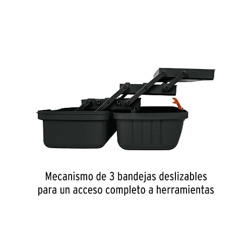 Truper CPE-16N, Caja para pesca fabricada en polipropileno, 16", negro