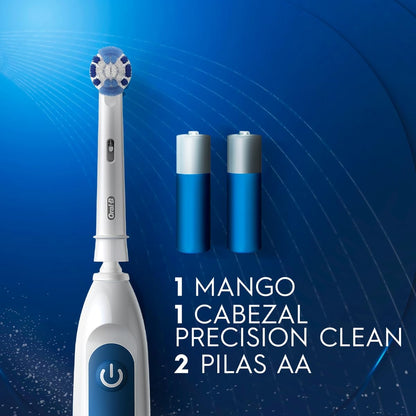Oral B Cepillo Eléctrico Precision Clean Limpieza Profunda Remueve más Placa, 1 Unidad
