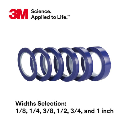 3 m 471 + pn2510 índigo cinta de vinilo, convenientemente empaquetado, 3/8" X 32.9 m (paquete de 1), Azul, 3/4 in x 36 yd