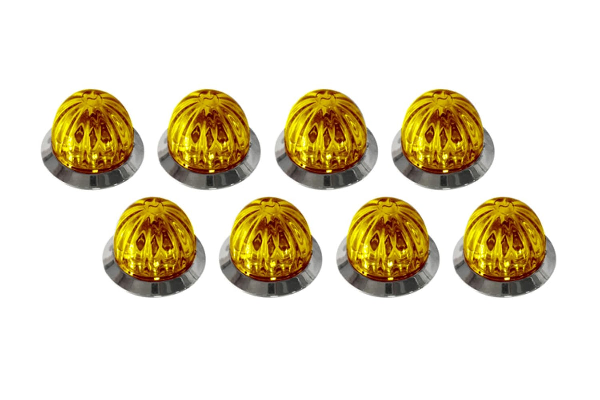 RoadWorks HEROACWMMINI-8 Mini Luces de Sandía Ámbar Transparente para Vehículos, Paquete de 8